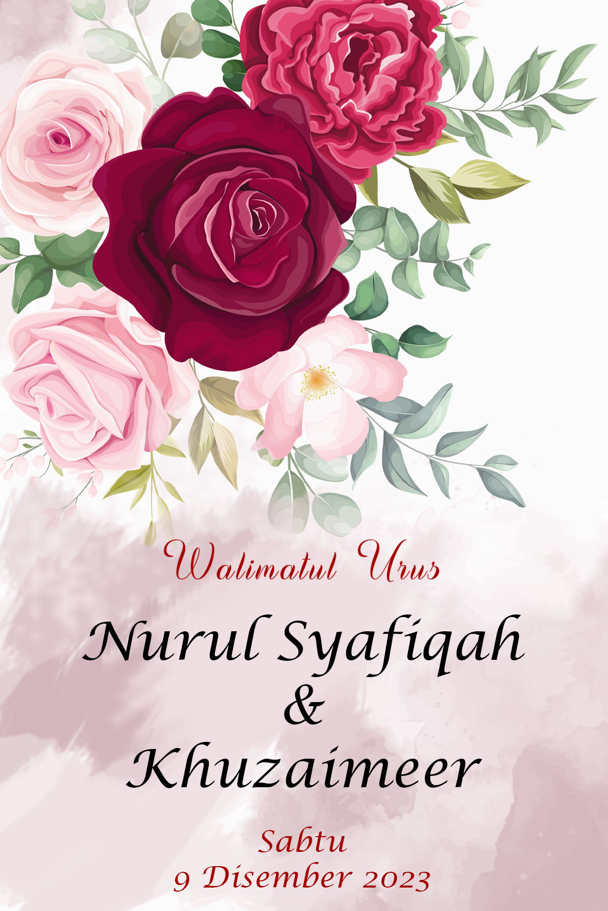 Undangan Walimatul Urus Nurul Syafiqah ♥ Khuzaimeer | 09.12.23 - POVE ...